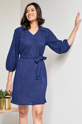 Blue Straight  Dress, Blue, image 4